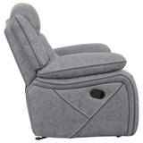 Sillón reclinable tapizado Higgins gris