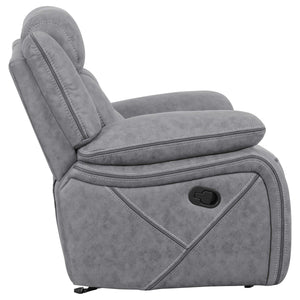 Sillón reclinable tapizado Higgins gris