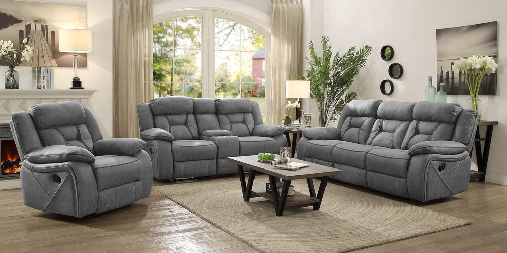 Sillón reclinable tapizado Higgins gris
