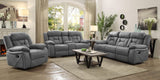 Sillón reclinable tapizado Higgins gris