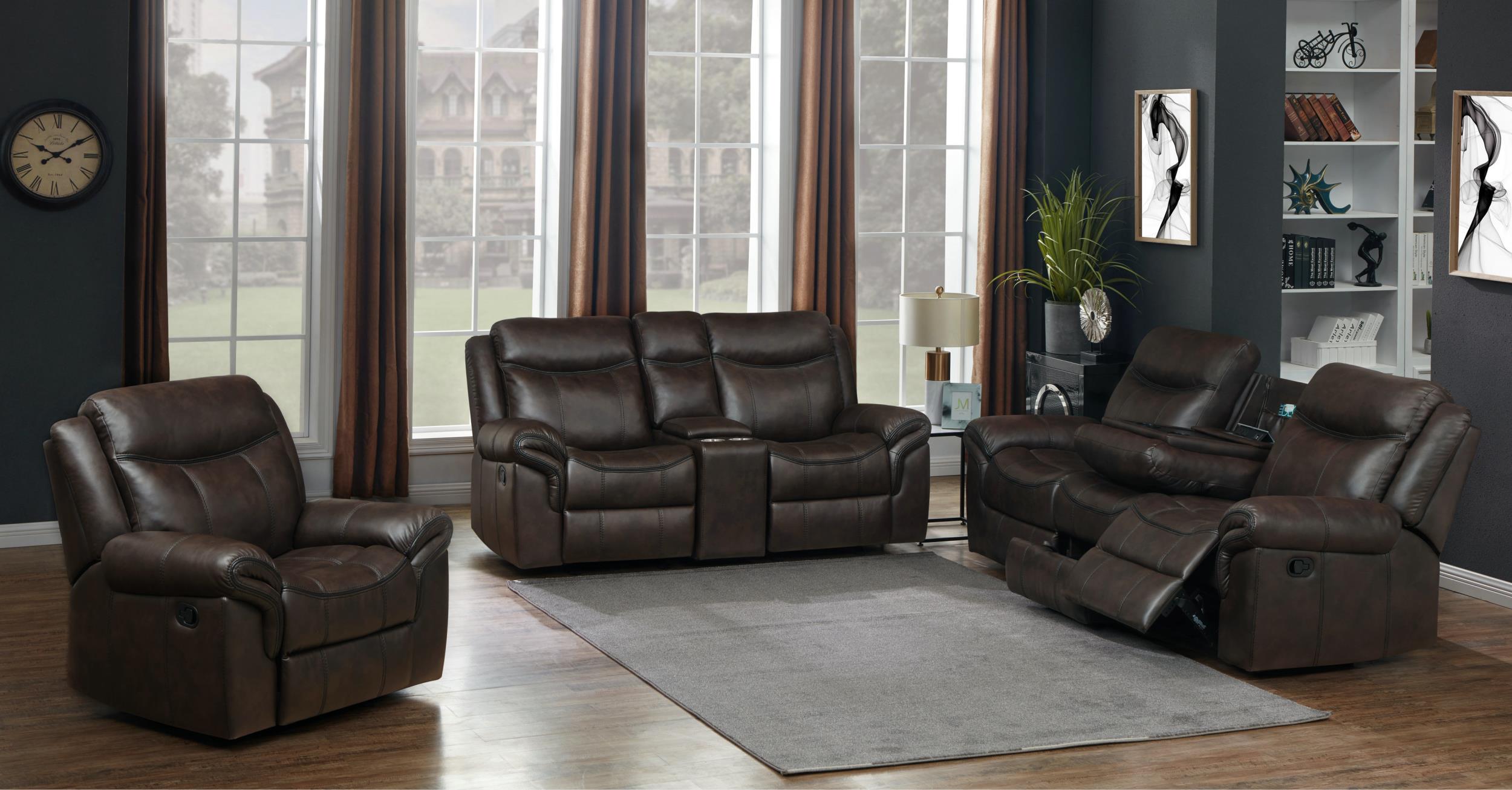Sawyer Pillow Top Arm Motion Sofa Cocoa