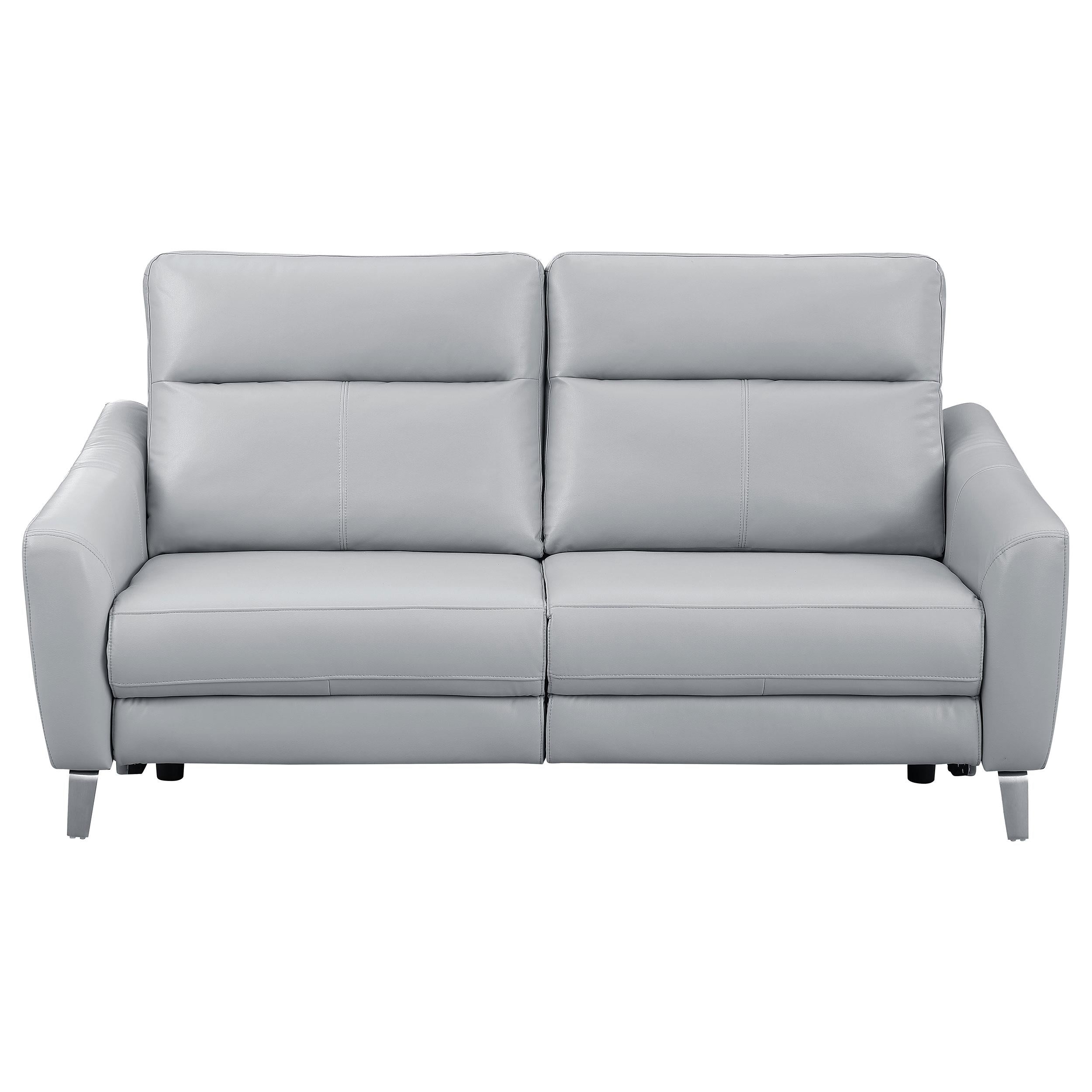 Derek 2-piece Upholstered Power Reclining Sofa Set Grey