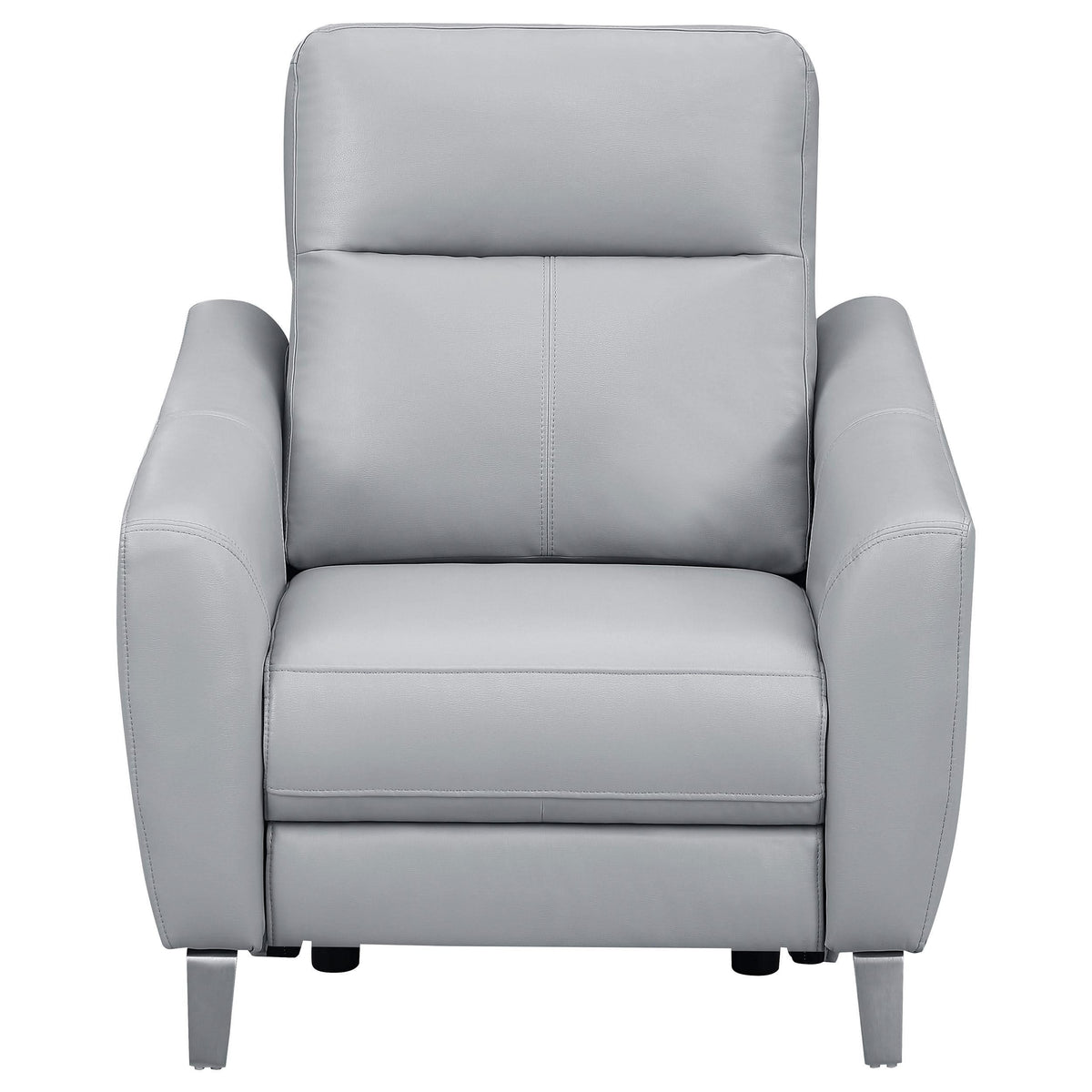 Sillón reclinable eléctrico tapizado Derek gris claro