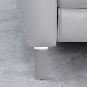 Sillón reclinable eléctrico tapizado Derek gris claro