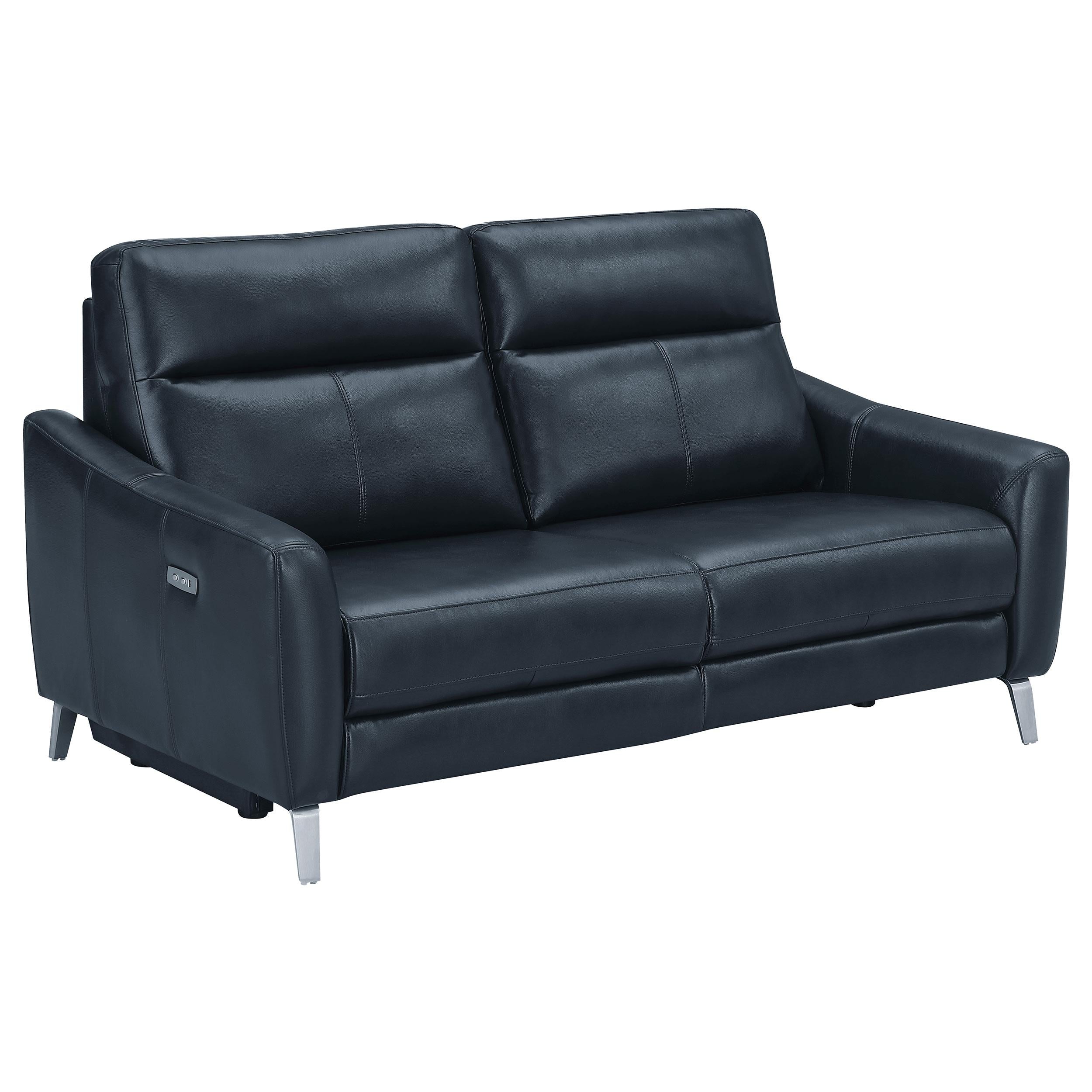 Derek 3-piece Upholstered Power Reclining Sofa Set Blue