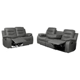 Conjunto de sofá tapizado Nova de 2 piezas con brazos acolchados, gris oscuro