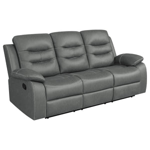 Conjunto de sofá tapizado Nova de 2 piezas con brazos acolchados, gris oscuro