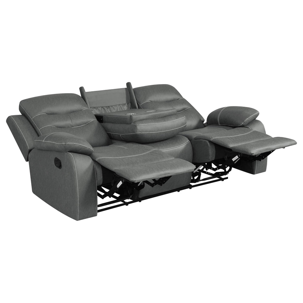 Conjunto de sofá tapizado Nova de 2 piezas con brazos acolchados, gris oscuro