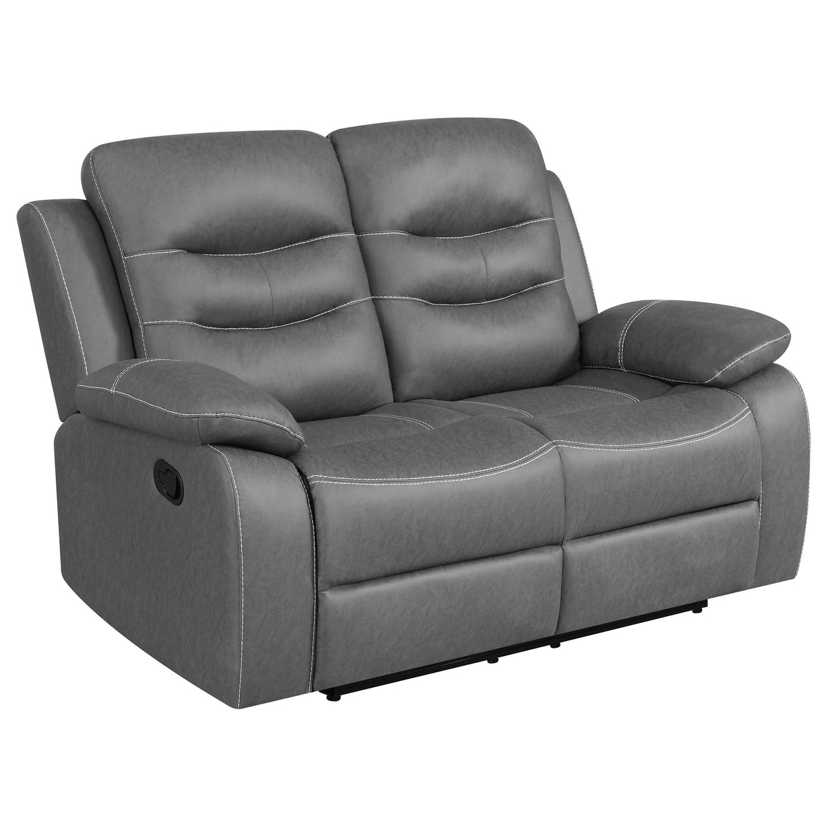 Conjunto de sofá tapizado Nova de 2 piezas con brazos acolchados, gris oscuro