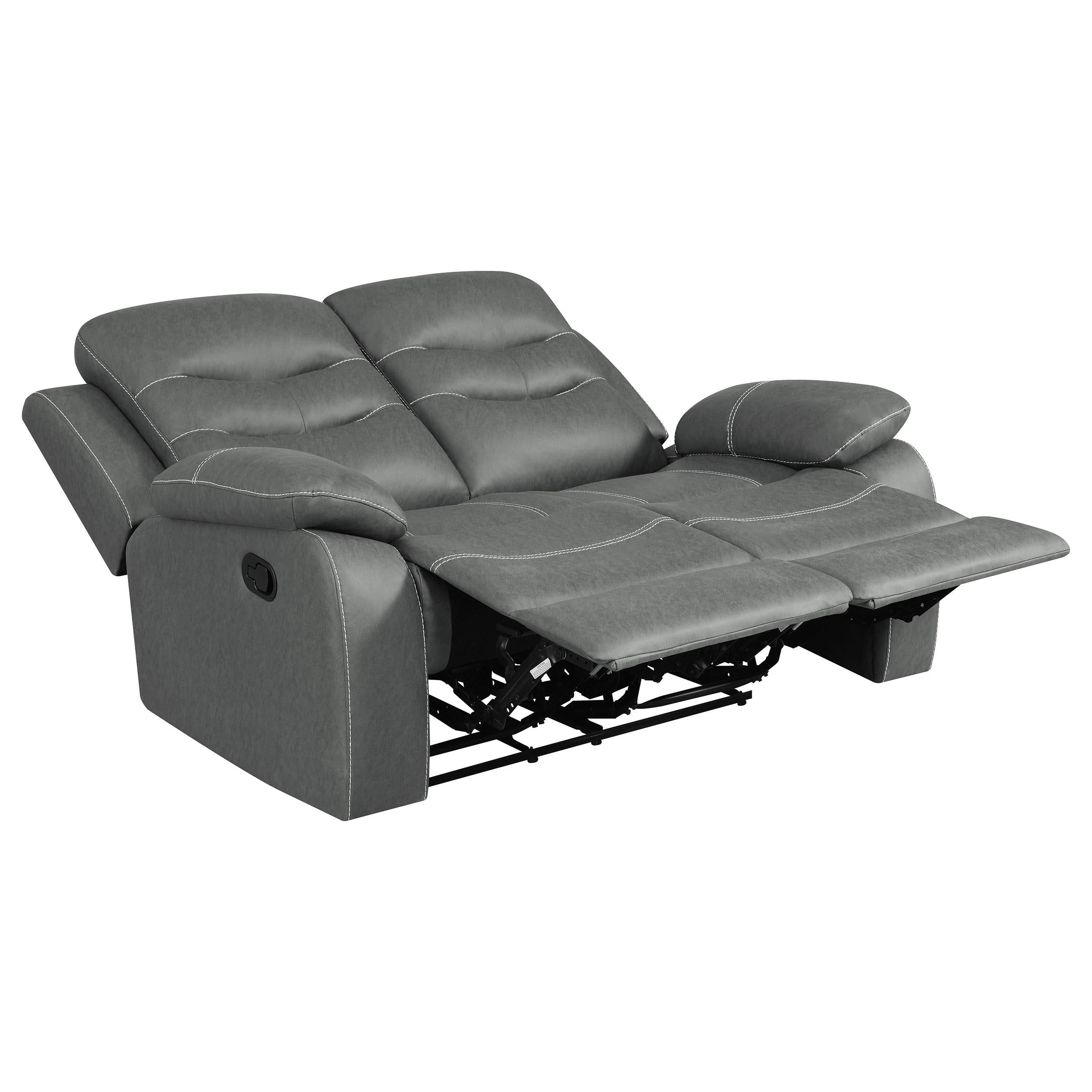 Conjunto de sofá tapizado Nova de 2 piezas con brazos acolchados, gris oscuro