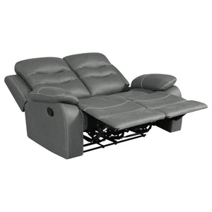 Conjunto de sofá tapizado Nova de 2 piezas con brazos acolchados, gris oscuro