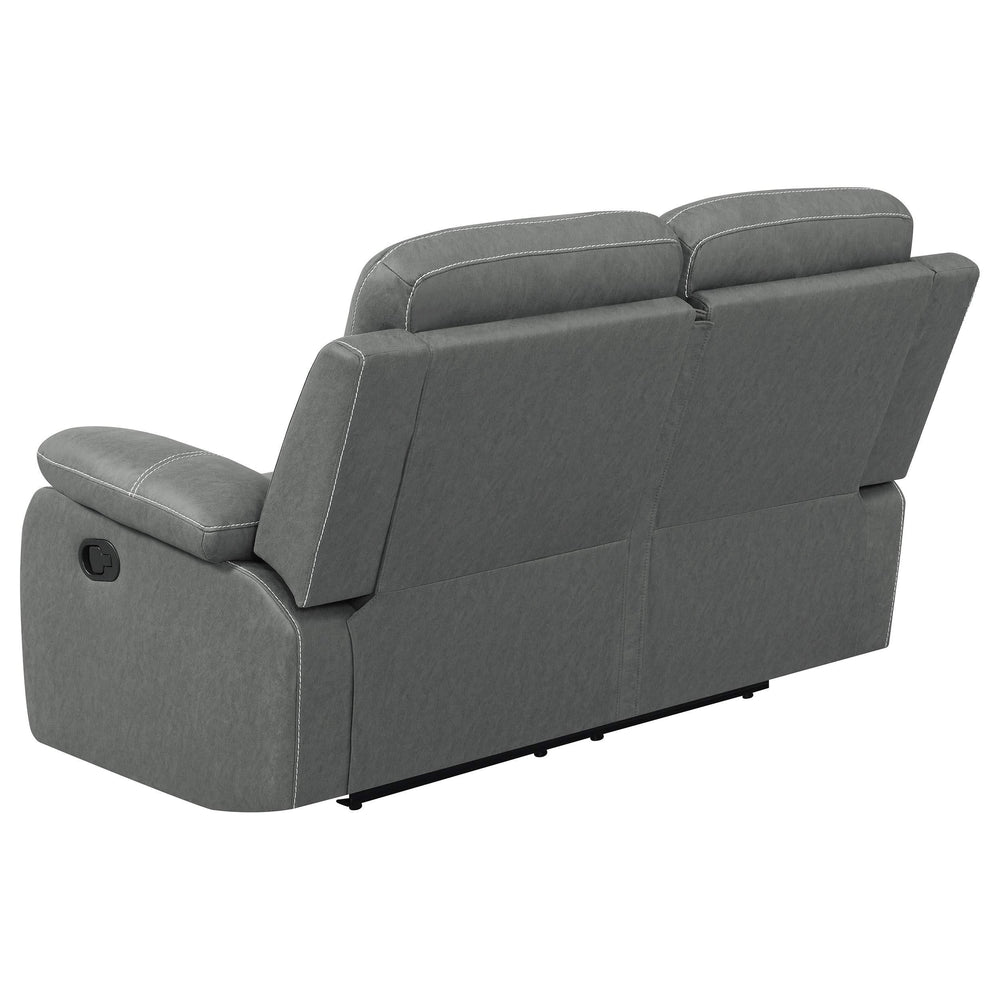 Conjunto de sofá tapizado Nova de 2 piezas con brazos acolchados, gris oscuro