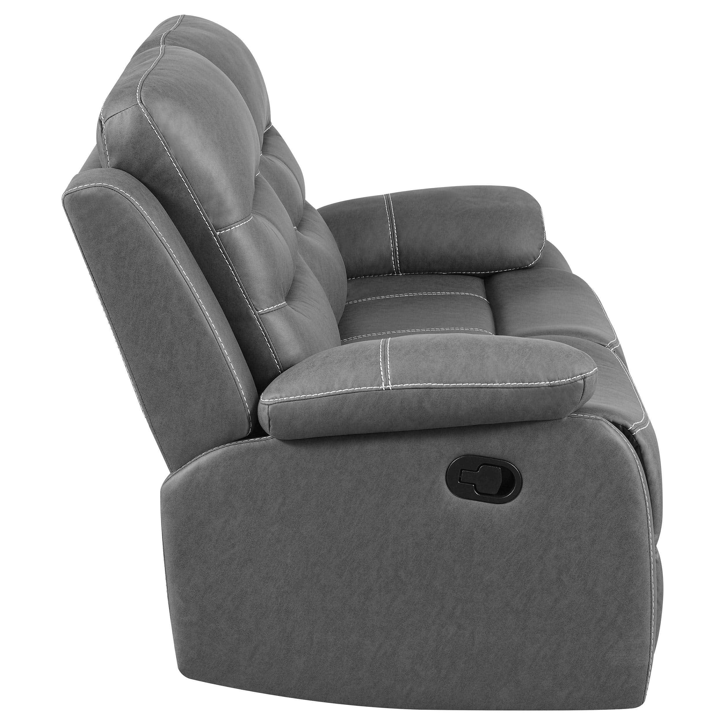 Conjunto de sofá tapizado Nova de 2 piezas con brazos acolchados, gris oscuro