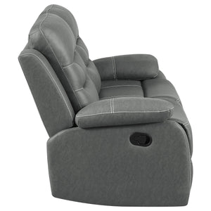 Conjunto de sofá tapizado Nova de 2 piezas con brazos acolchados, gris oscuro