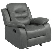 Sillón reclinable tapizado Nova con brazos acolchados, gris oscuro
