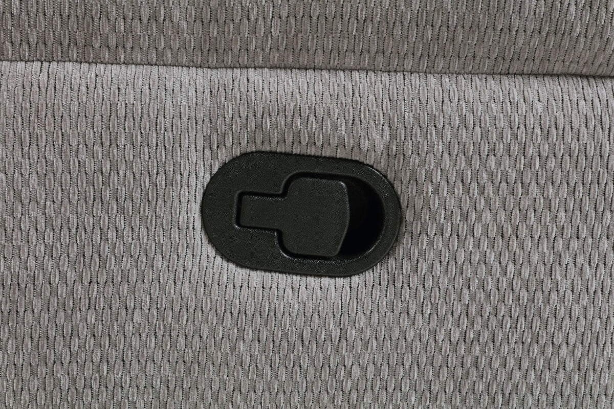 Sillón reclinable tapizado en chenilla Gilson, gris