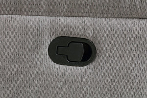 Sillón reclinable tapizado en chenilla Gilson, gris