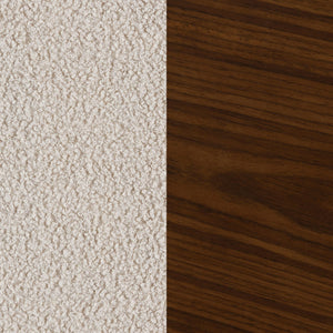 Mecedora Paige Boucle tapizada con respaldo medio en beige