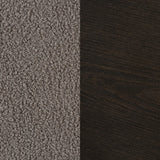 Mecedora Paige Boucle tapizada con respaldo medio en color topo