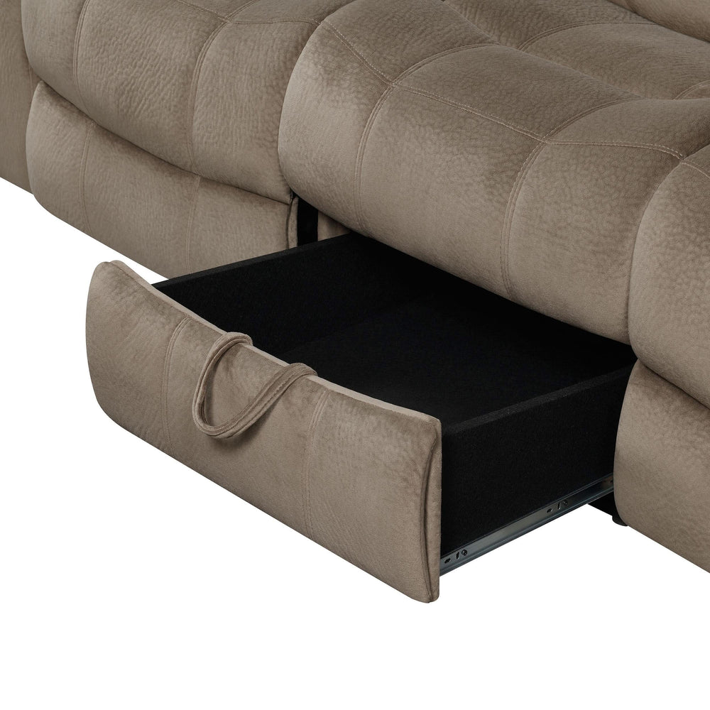 Myleene Upholstered Tufted Living Room Set Mocha