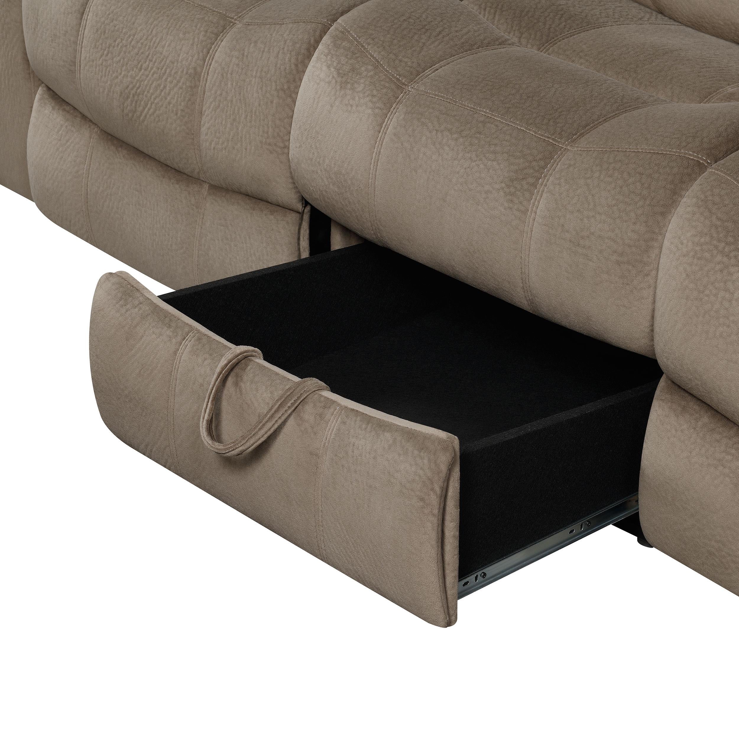 Myleene Upholstered Tufted Living Room Set Mocha