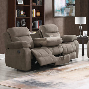 Myleene Upholstered Padded Arm Motion Sofa Mocha
