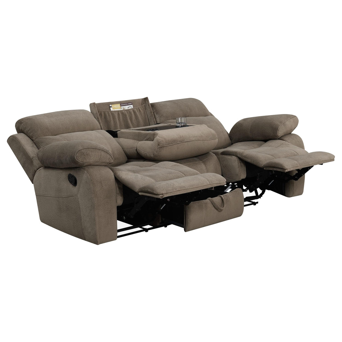 Myleene Upholstered Padded Arm Motion Sofa Mocha