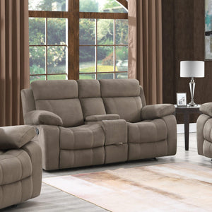 Loveseat planeador Myleene con consola color moca