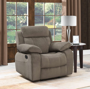 Myleene Upholstered Padded Arm Glider Recliner Mocha