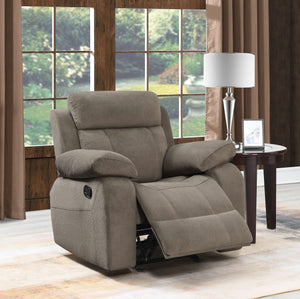 Myleene Upholstered Padded Arm Glider Recliner Mocha