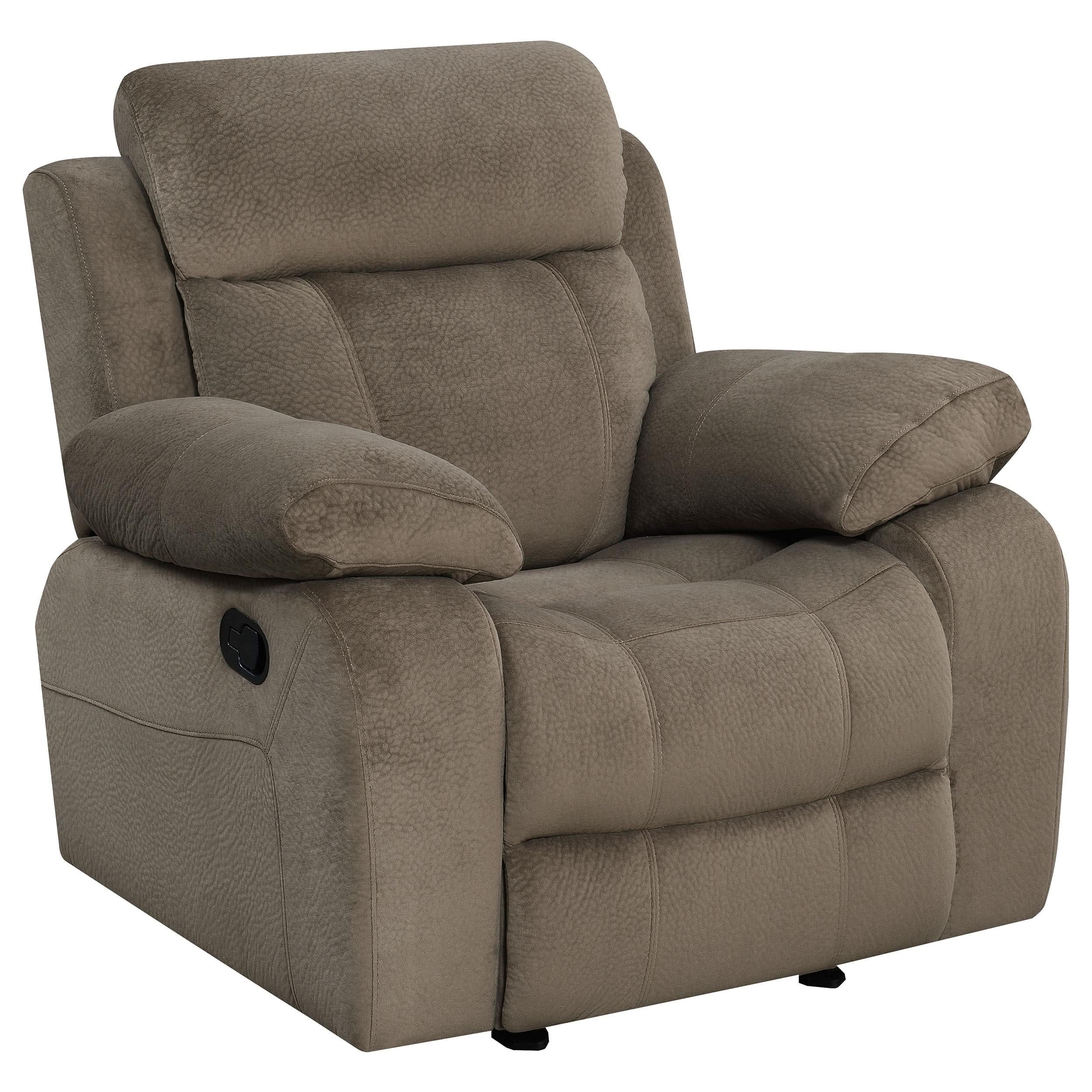 Myleene Upholstered Padded Arm Glider Recliner Mocha