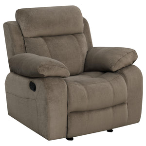 Myleene Upholstered Padded Arm Glider Recliner Mocha