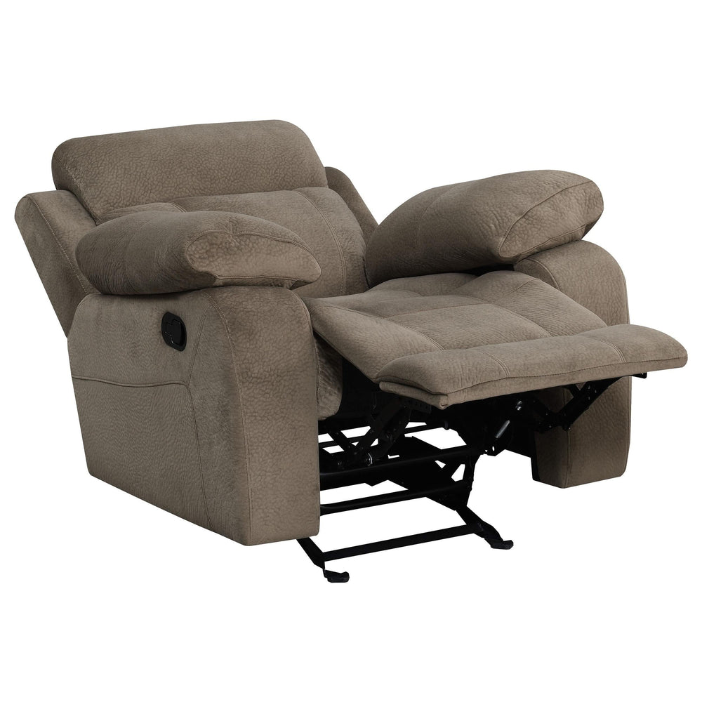 Myleene Upholstered Padded Arm Glider Recliner Mocha