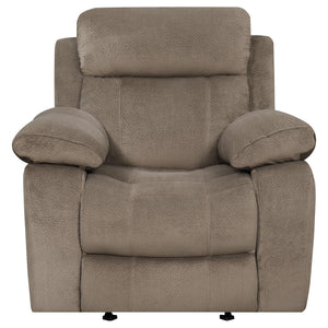 Myleene Upholstered Padded Arm Glider Recliner Mocha
