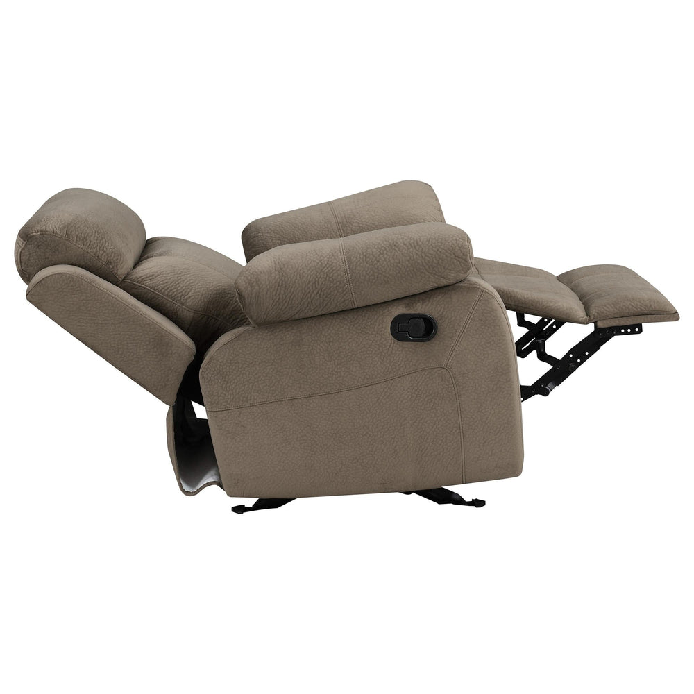 Myleene Upholstered Padded Arm Glider Recliner Mocha