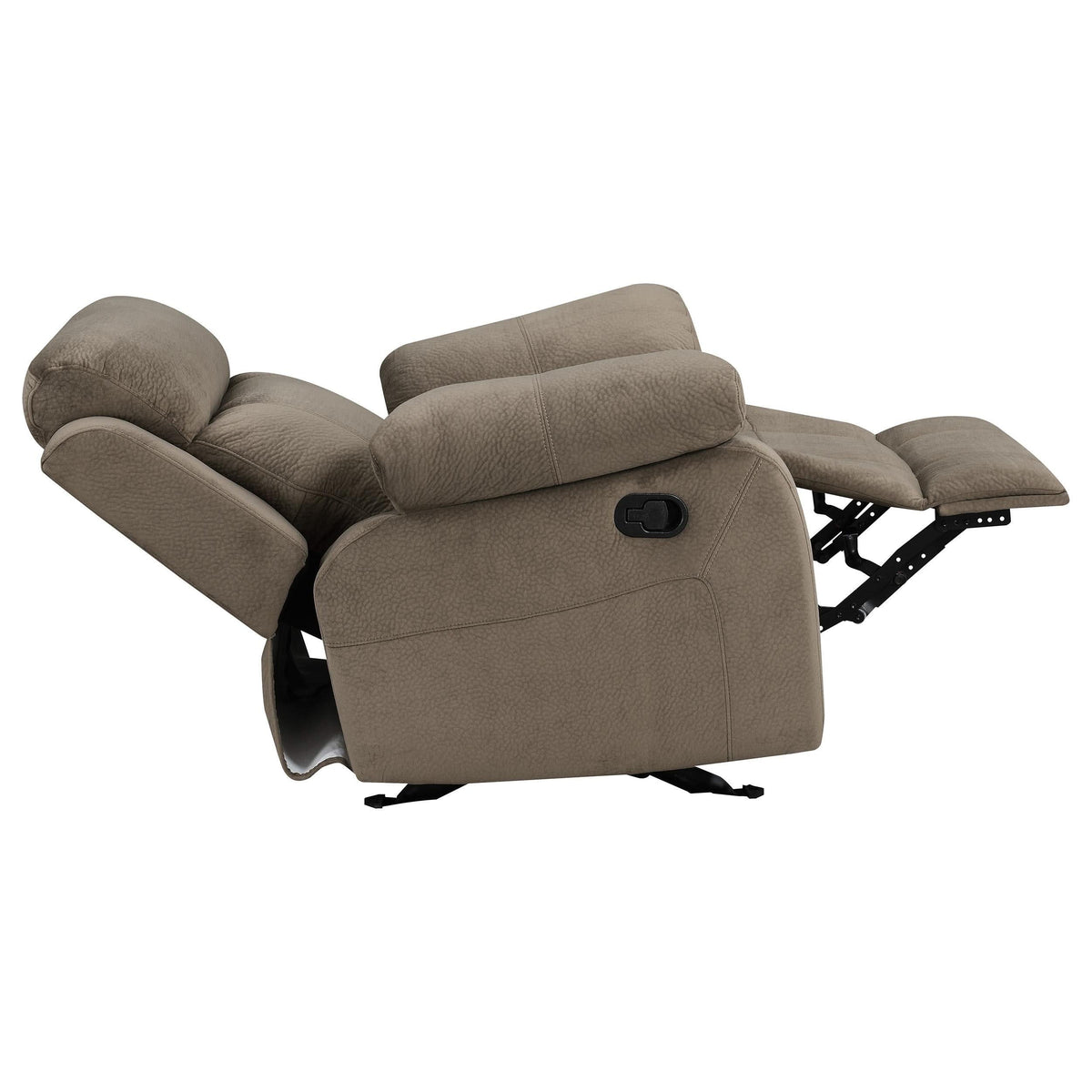 Myleene Upholstered Padded Arm Glider Recliner Mocha