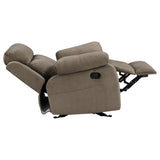 Myleene Upholstered Padded Arm Glider Recliner Mocha