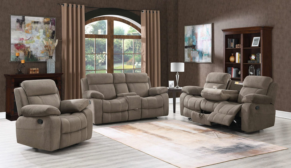 Myleene Upholstered Padded Arm Glider Recliner Mocha