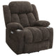 Sillón reclinable eléctrico tapizado Houston, marrón oscuro