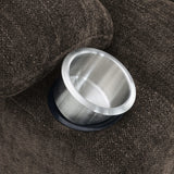 Sillón reclinable eléctrico tapizado Houston, marrón oscuro