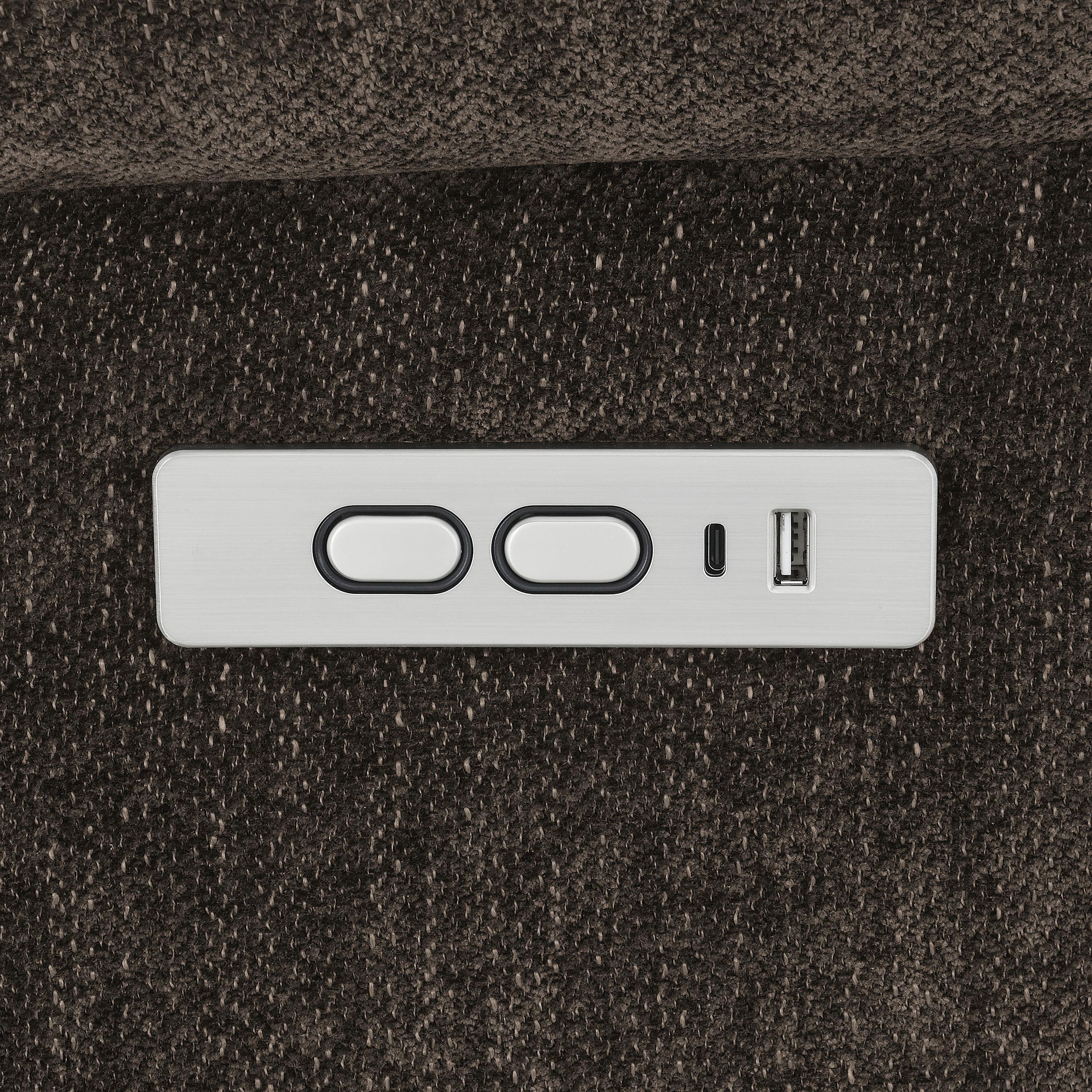 Houston Upholstered Power Lift Recliner Chair Dark Brown