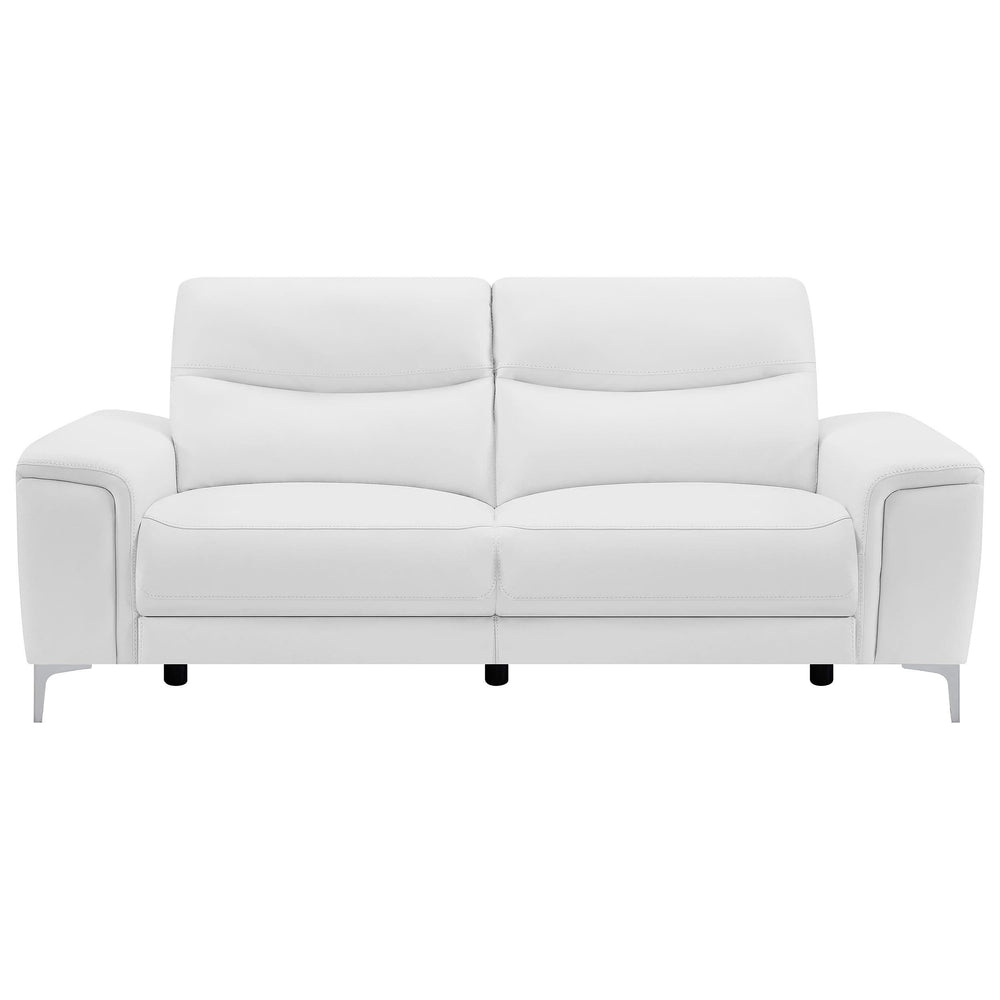 Conjunto de sala de estar eléctrico tapizado de 2 piezas Largo blanco