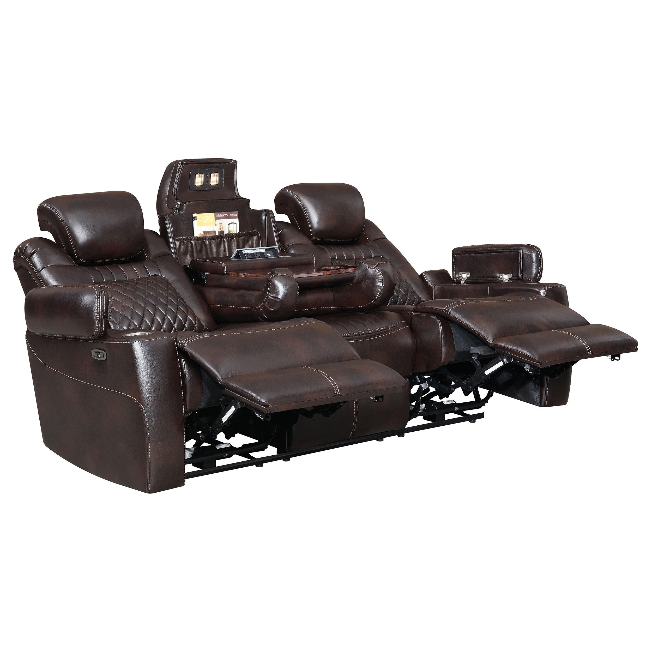 Korbach Upholstered Power^2 Sofa Espresso