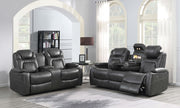 Korbach 2-piece Dual Power Living Room Set Charcoal