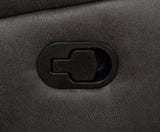 Lawrence Upholstered Padded Arm Reclining Sofa Charcoal