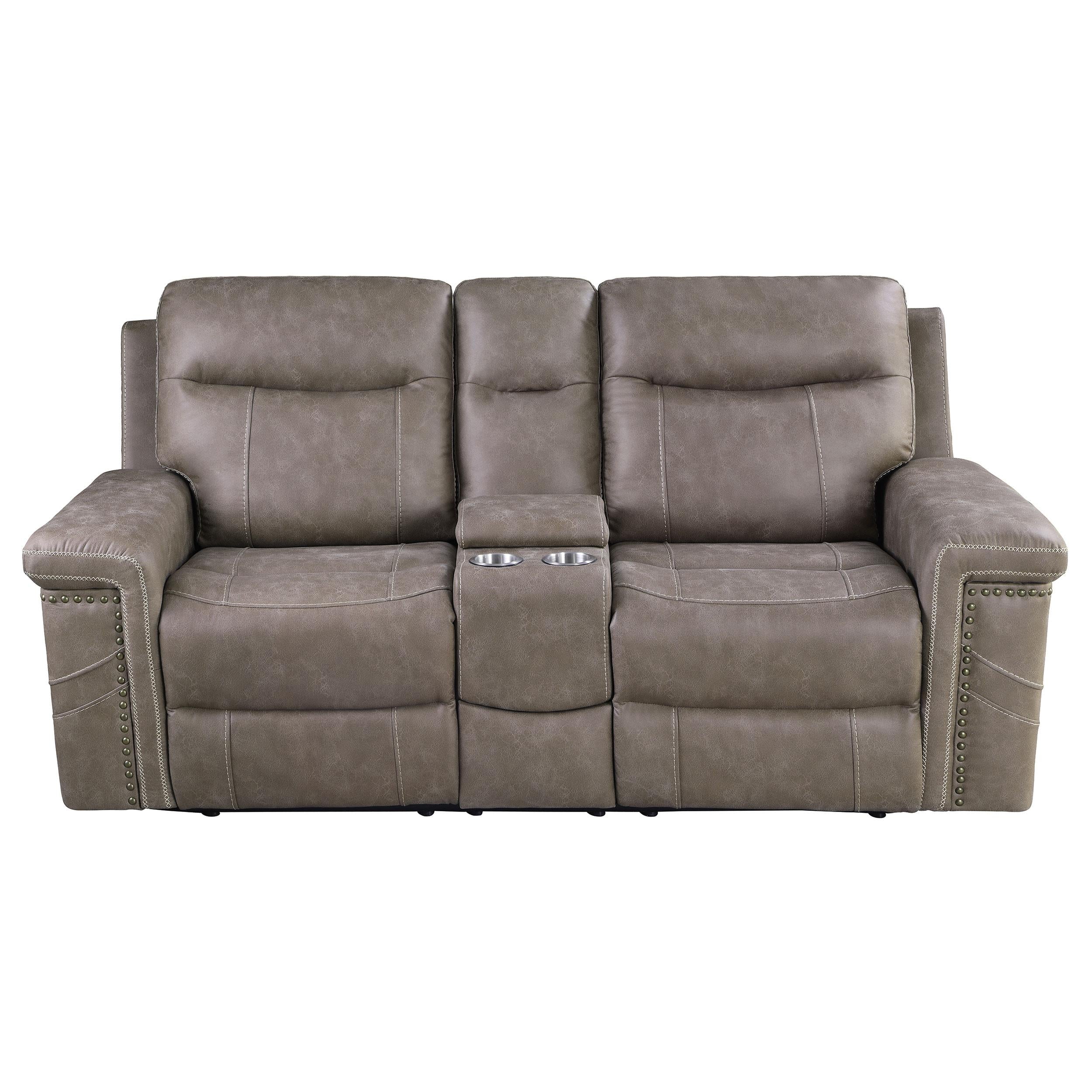Wixom 1-drawer Dual Power Loveseat Taupe