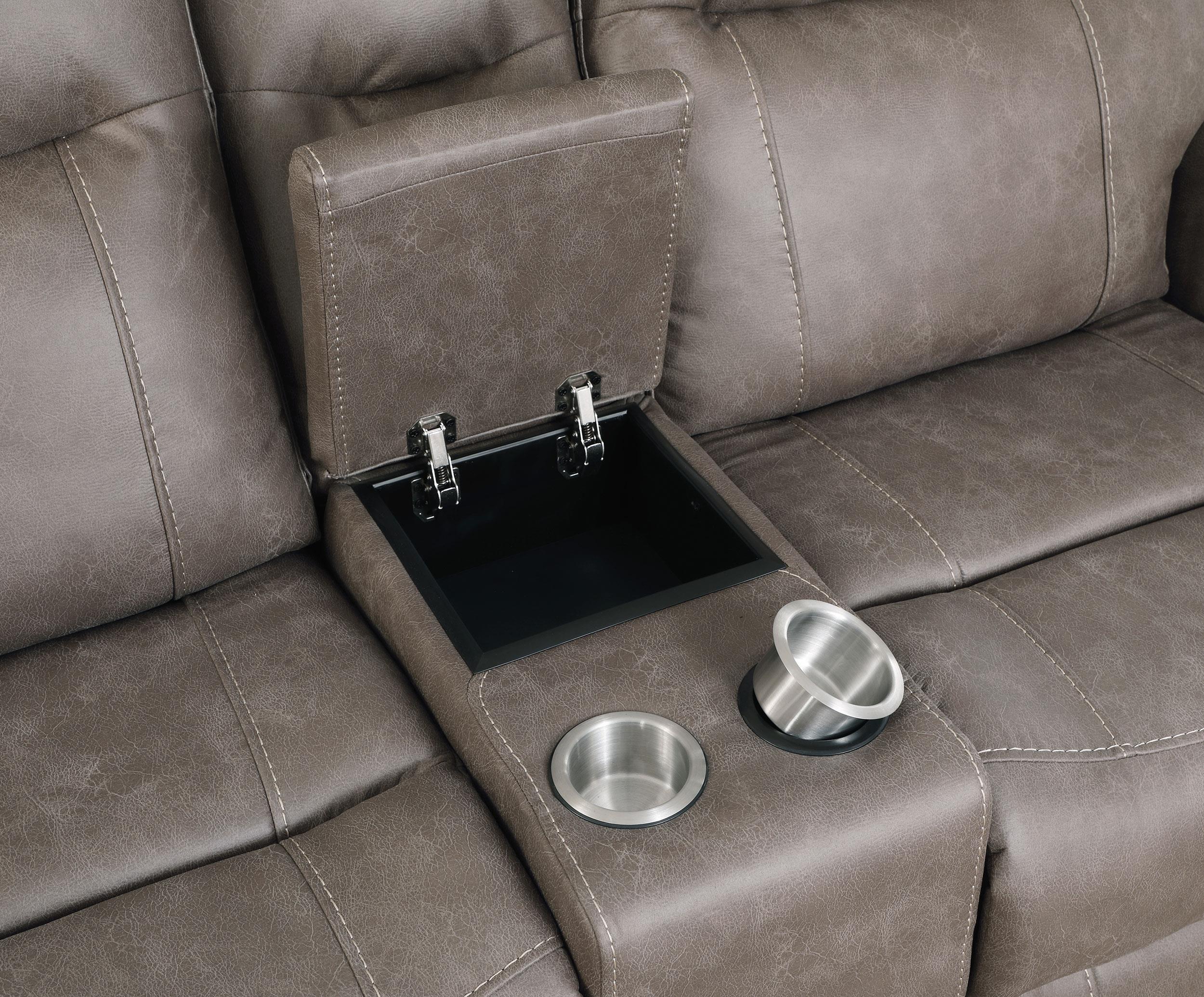 Wixom 1-drawer Dual Power Loveseat Taupe