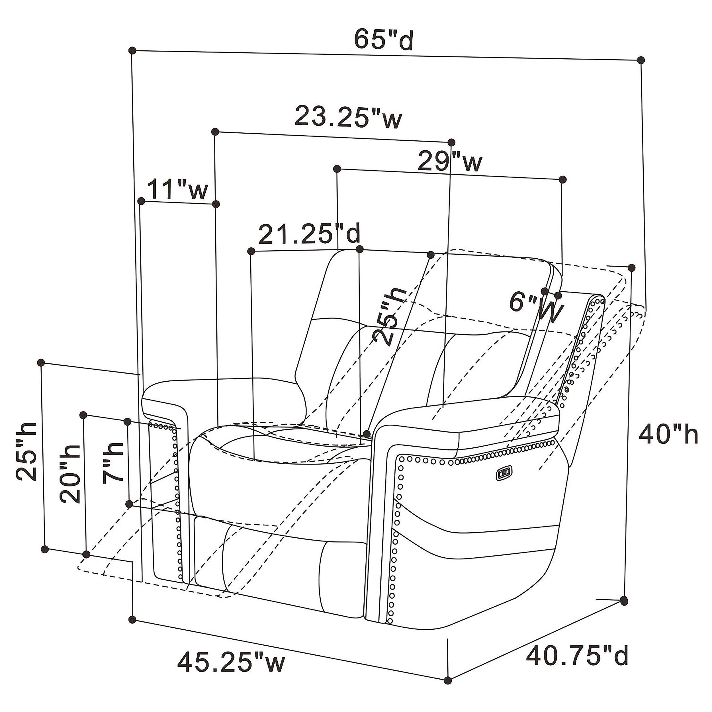 Wixom Power^2 Glider Recliner Taupe