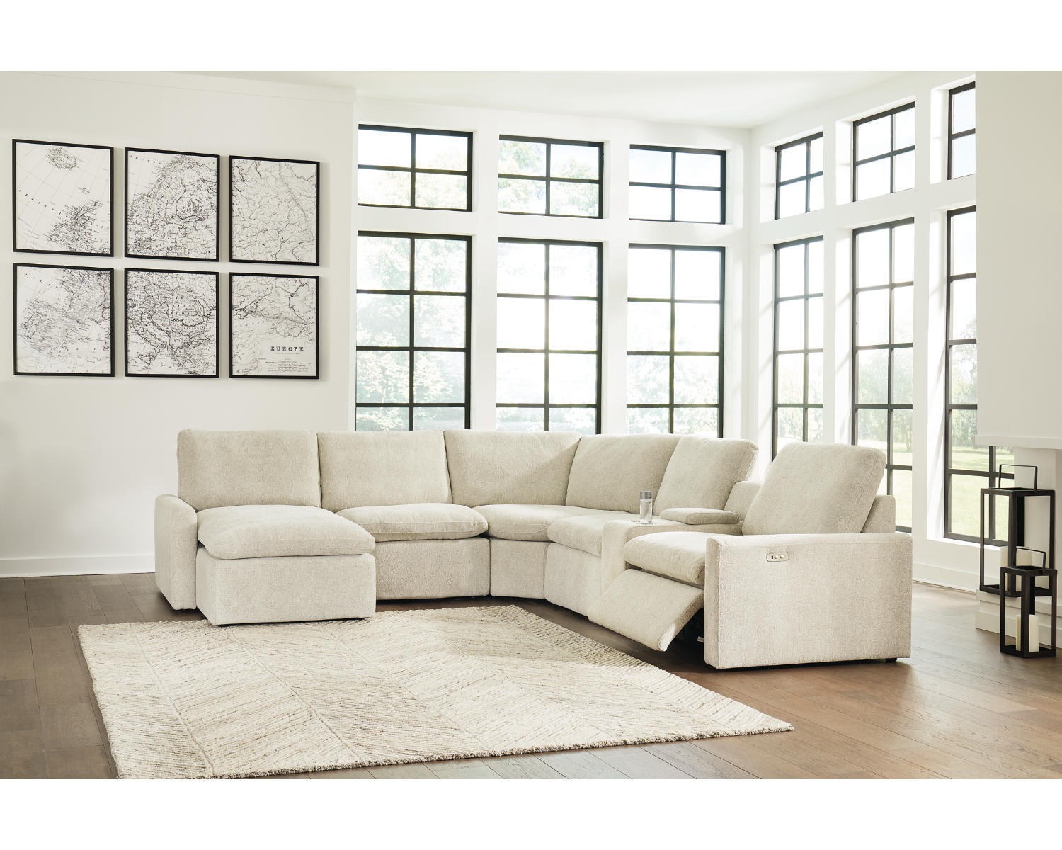 Hartsdale 6-Piece Left Arm Facing Reclining Sectional with Console and Chaise