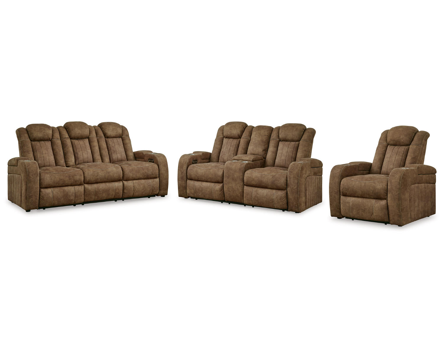 Wolfridge Power Reclining Sofa, Loveseat and Recliner